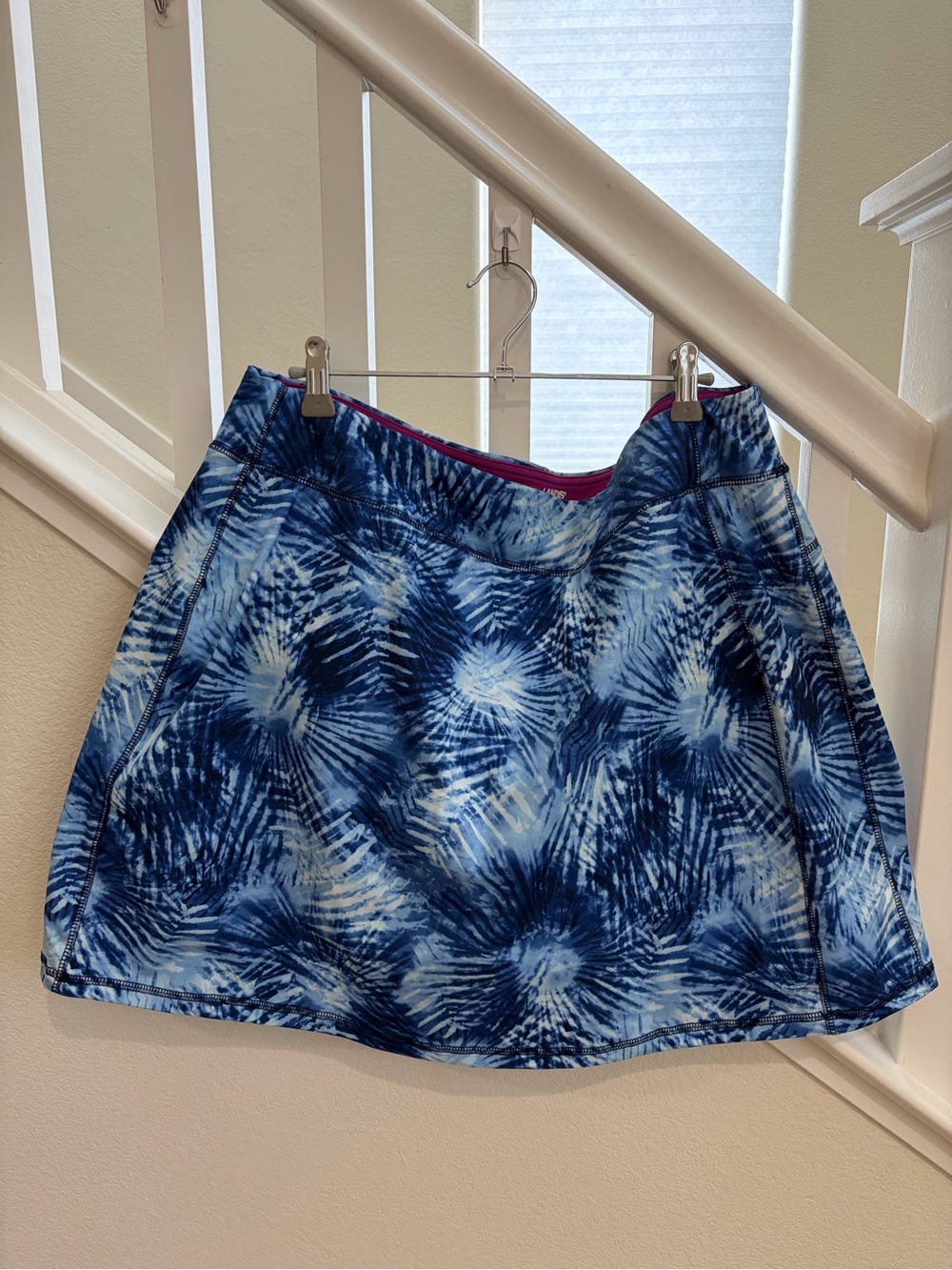 Lands’ End Blue Tie-Dye Sunburst Print Women’s Skort Size 1X